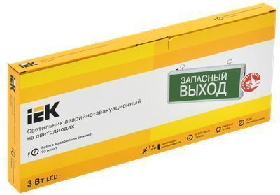 IEK ССА1002 Запасный выход, 363х23х152 IP20 одностор., 3Вт, 1,5ч.постоянный