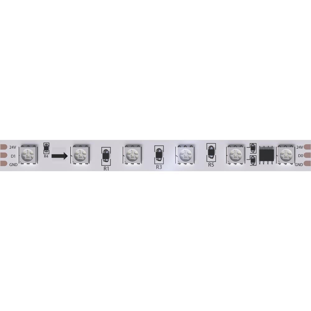 Светодиодная лента 24V 14,4W/m RGB 5м Arte Lamp SPI A2406010-05-RGB