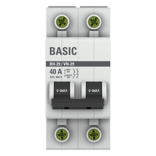 Выключатель нагрузки ВН-29 2P 40А BASIC
