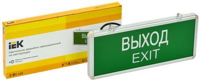 IEK ССА1001 ВЫХОД-EXIT 363х23х152 IP20 односторонний, 3Вт, 1,5ч.постоянный