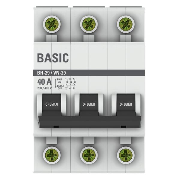 Выключатель нагрузки ВН-29 3P 40А BASIC