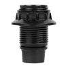 Патрон карболитовый с кольцом, Е14, черный, EKF