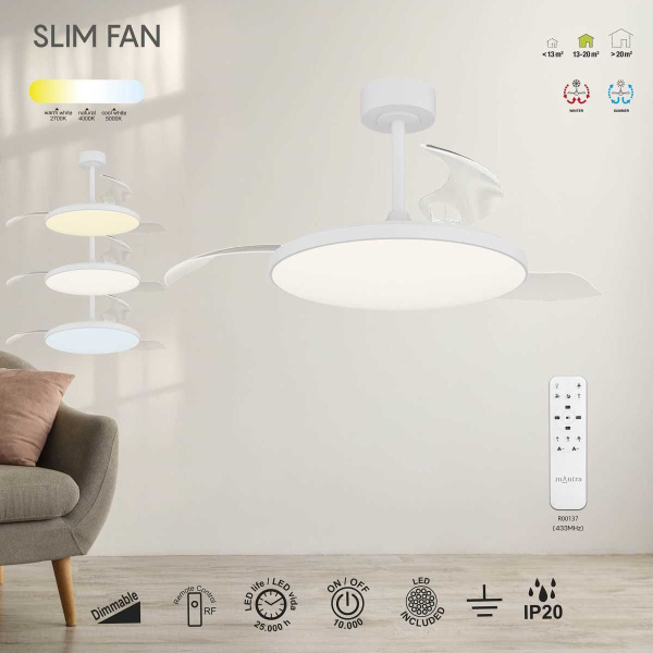 Люстра-вентилятор Mantra SLIM FAN 9006