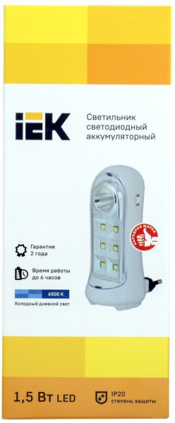 IEK ДБА 3924 аккумулятор 96х58х140 IP20 3ч 1,5Вт 