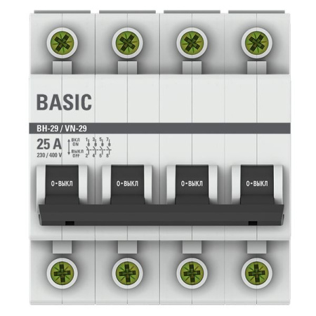 Выключатель нагрузки 4P 25А ВН-29 Basic